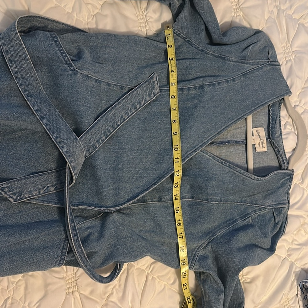 Universal Thread Blue Jean Jacket Wrap Style - image 7